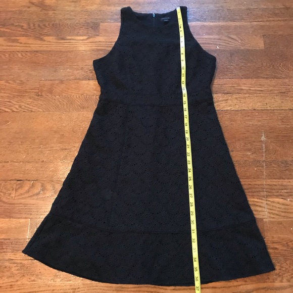 Ann Taylor Black Eyelet Flutter Skirt Dress - Picture 8 of 9